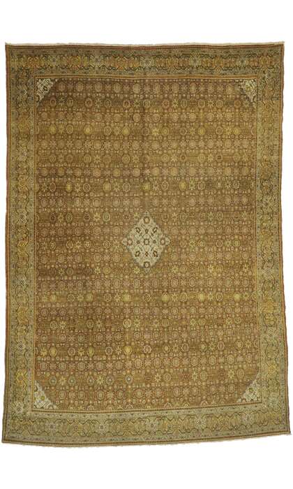 9 x 13 Antique Persian Tabriz Rug 77394