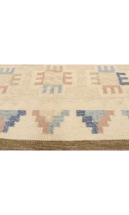 6 x 8 Vintage Pastel Swedish Rollakan Rug 77404