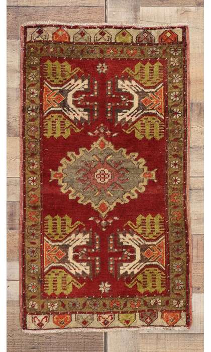 2 x 3 Vintage Turkish Yazdak Rug 50783 w