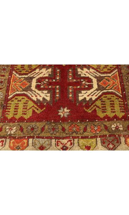 2 x 3 Vintage Turkish Yazdak Rug 50783 texture