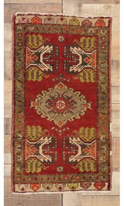 2 x 3 Vintage Turkish Yastik Rug 50790
