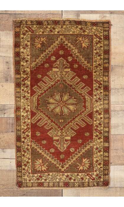 2 x 3 Vintage Turkish Yastik Rug 50797