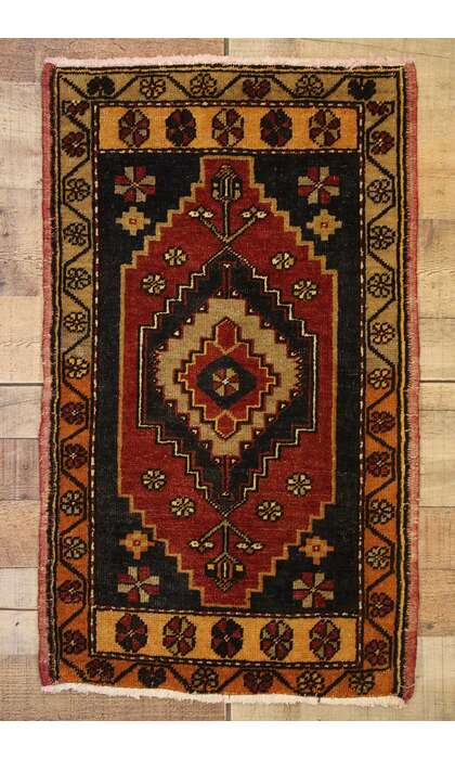 2 x 3 Vintage Turkish Yastik Rug 50935
