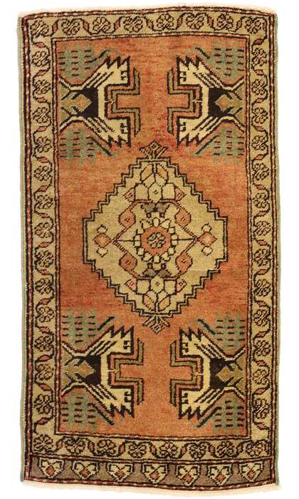 2 x 3 Vintage Turkish Yastik Rug 50940