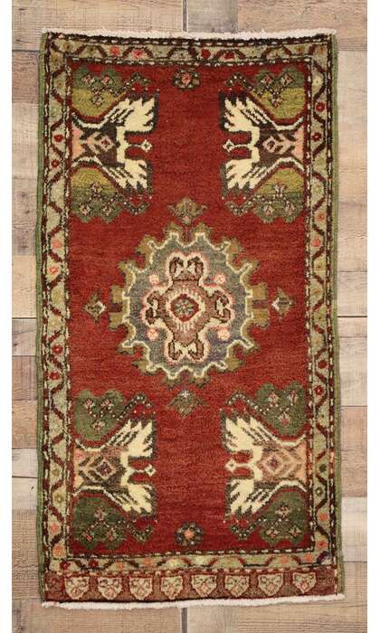 2 x 3 Vintage Turkish Yastik Rug 50943