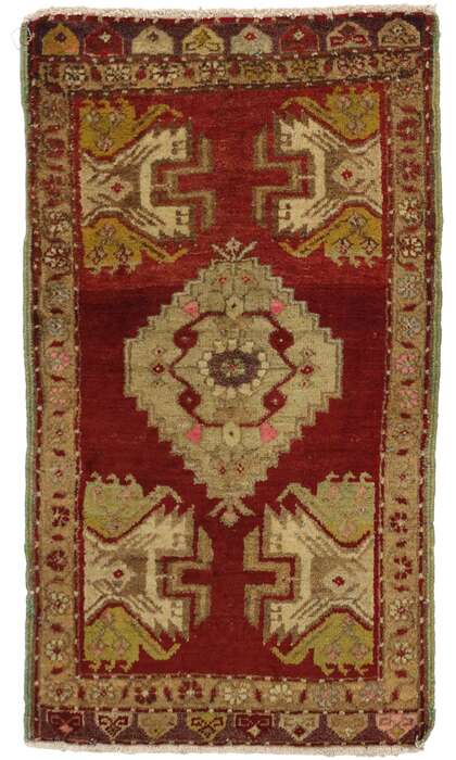 2 x 3 Vintage Turkish Yastik Rug 50955
