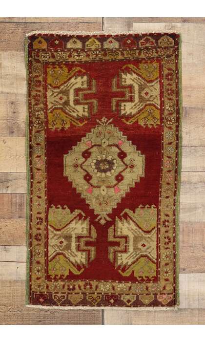 2 x 3 Vintage Turkish Yastik Rug 50955