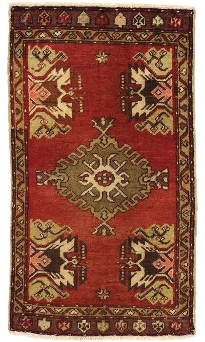 2 x 3 Vintage Turkish Yastik Rug 50956