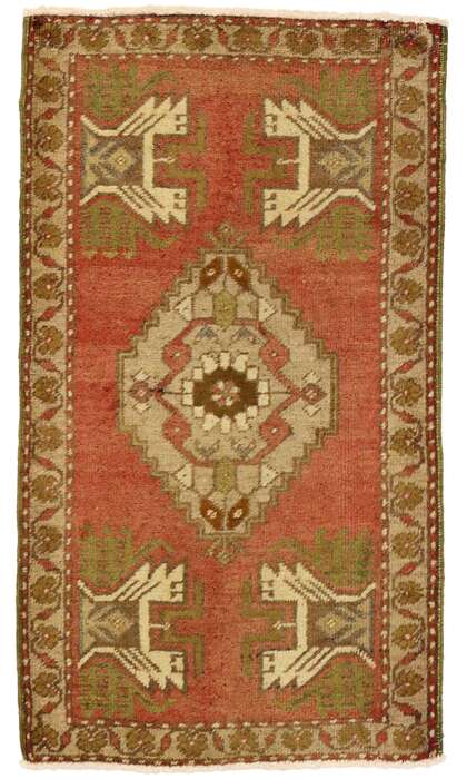 2 x 3 Vintage Turkish Yastik Rug 50958