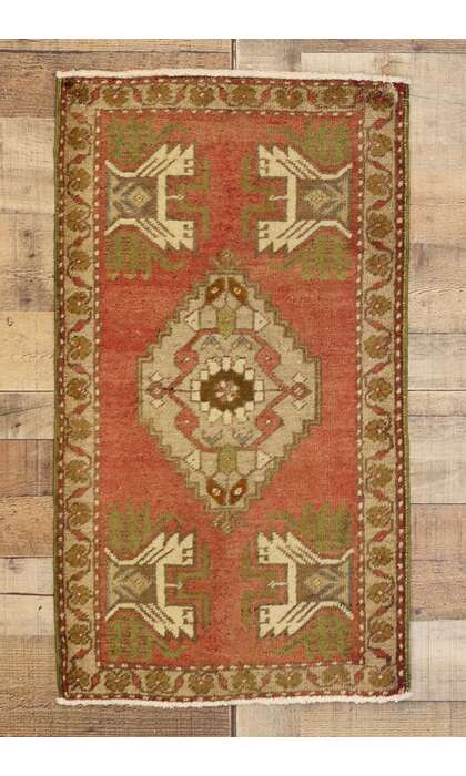 2 x 3 Vintage Turkish Yastik Rug 50958