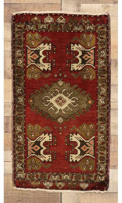 2 x 3 Vintage Turkish Yastik Rug 50963