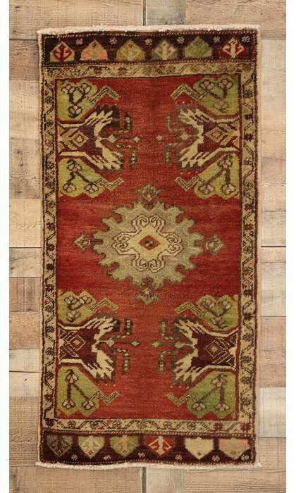 2 x 3 Vintage Turkish Yastik Rug 50984