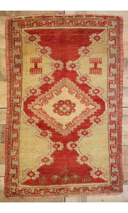 2 x 3 Vintage Turkish Yastik Rug 51184