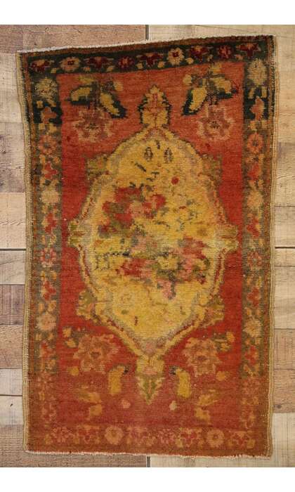 2 x 3 Vintage Turkish Yastik Rug 51186