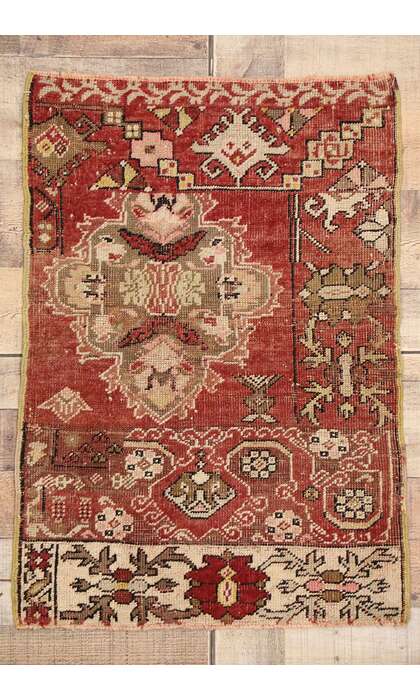 2 x 2 Vintage Turkish Yastik Rug 51192