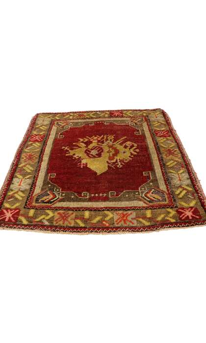 2 x 2 Vintage Turkish Yastik Rug 51195