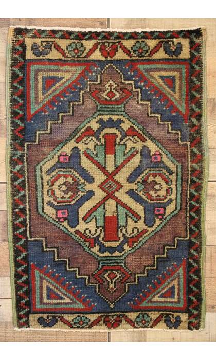 2 x 3 Vintage Turkish Yastik Rug 51196