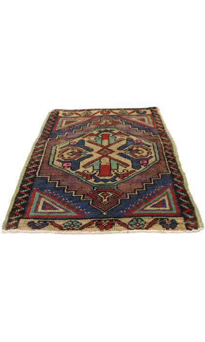 2 x 3 Vintage Turkish Yastik Rug 51196