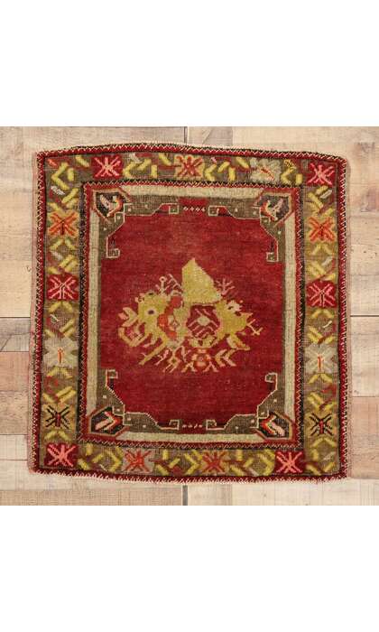 2 x 2 Vintage Turkish Yastik Rug 51199