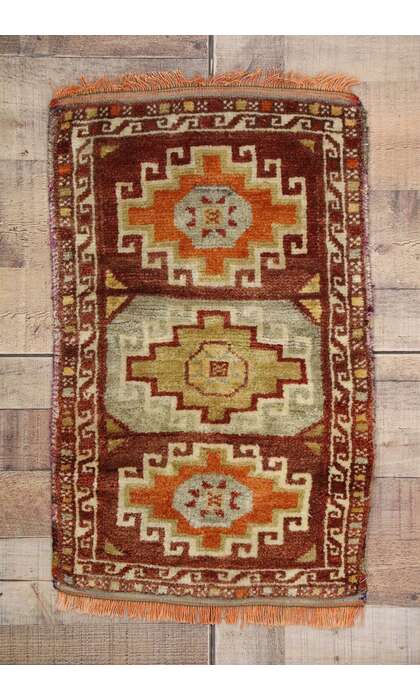1 x 2 Vintage Turkish Yastik Rug 51220