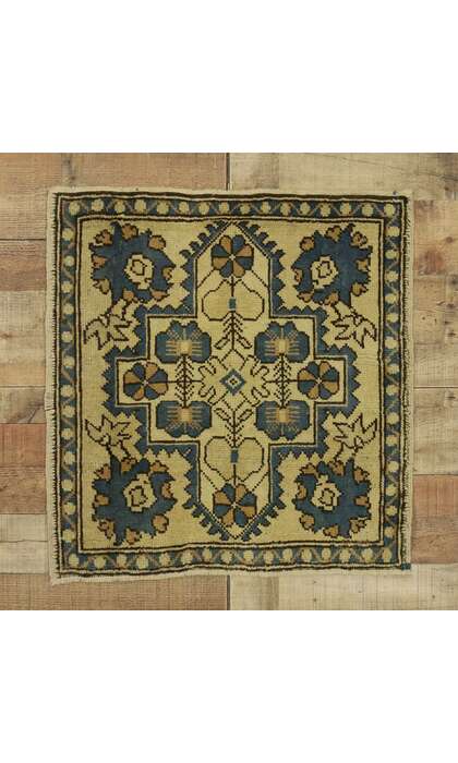 2 x 2 Vintage Turkish Yastik Rug 51260