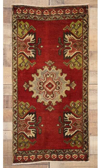 2 x 3 Vintage Turkish Yastik Rug 51419