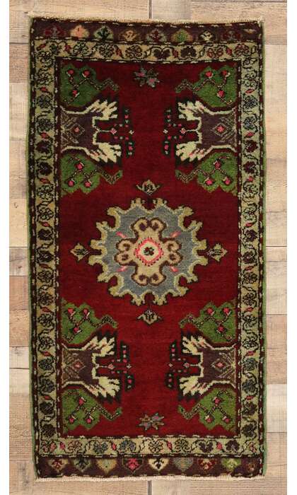 2 x 4 Vintage Turkish Yastik Rug 51465