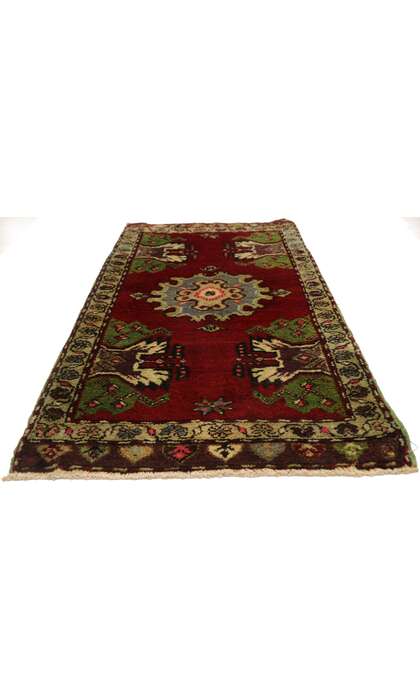 2 x 4 Vintage Turkish Yastik Rug 51465