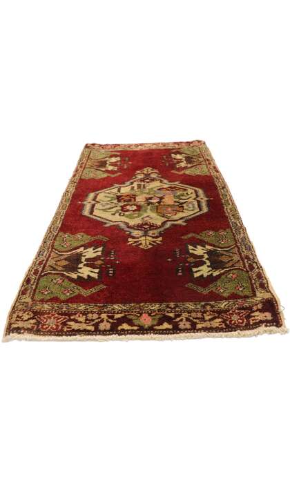 2 x 4 Vintage Turkish Yastik Rug 51469