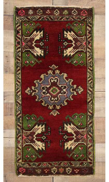 2 x 3 Vintage Turkish Yastik Rug 51470