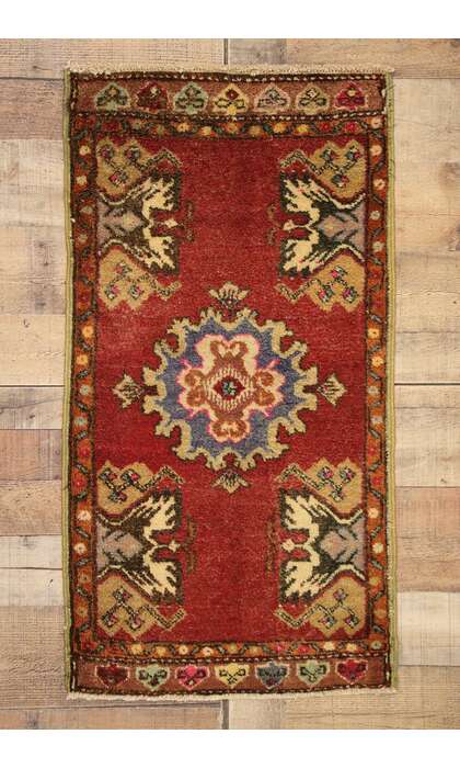 2 x 3 Vintage Turkish Yastik Rug 51472