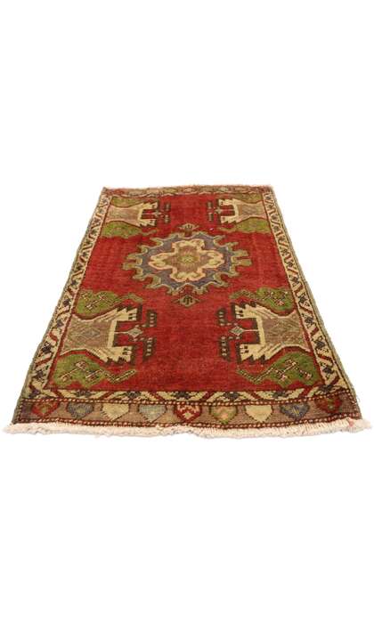 2 x 3 Vintage Turkish Yastik Rug 51475