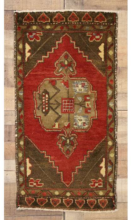 2 x 3 Vintage Turkish Yastik Rug 51476