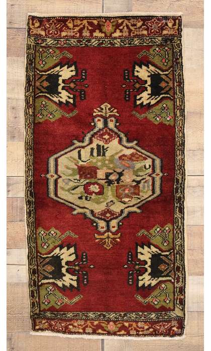 2 x 3 Vintage Turkish Yastik Rug 51477
