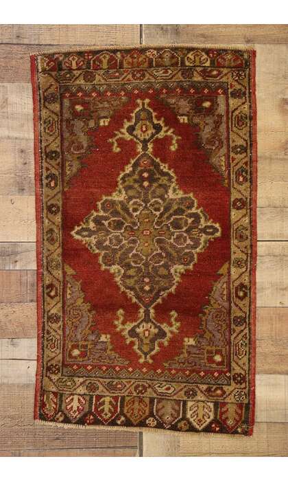 2 x 3 Vintage Turkish Yastik Rug 51479