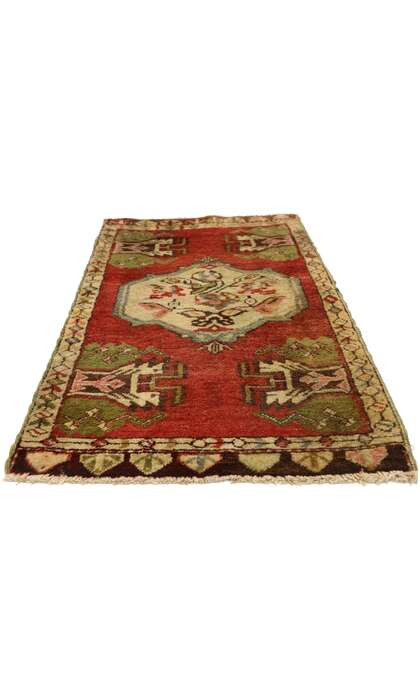 2 x 4 Vintage Turkish Yastik Rug 51485