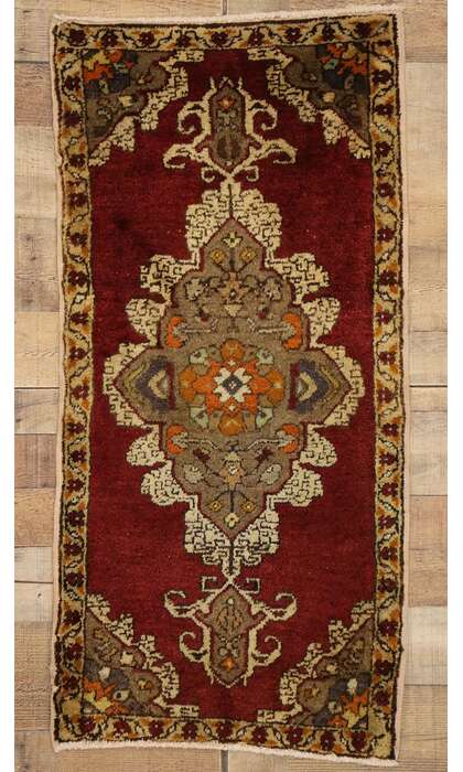 2 x 4 Vintage Turkish Yastik Rug 51486