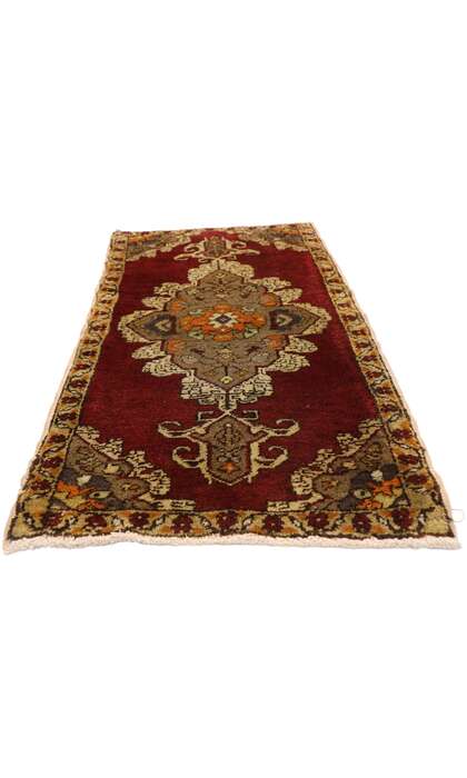 2 x 4 Vintage Turkish Yastik Rug 51486