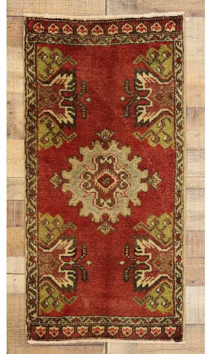 2 x 3 Vintage Turkish Yastik Rug 51488