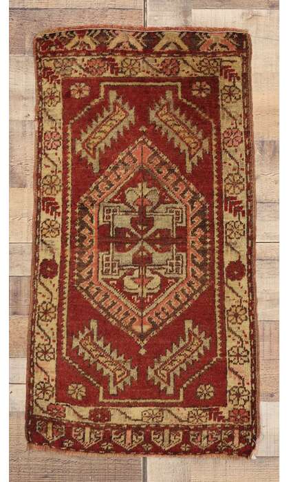 2 x 3 Vintage Turkish Yastik Rug 51489