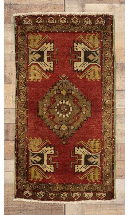 2 x 3 Vintage Turkish Yastik Rug 51490