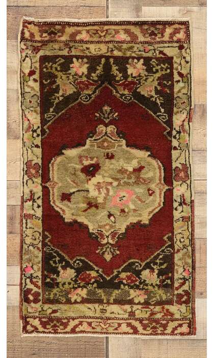 2 x 3 Vintage Turkish Yastik Rug 51491