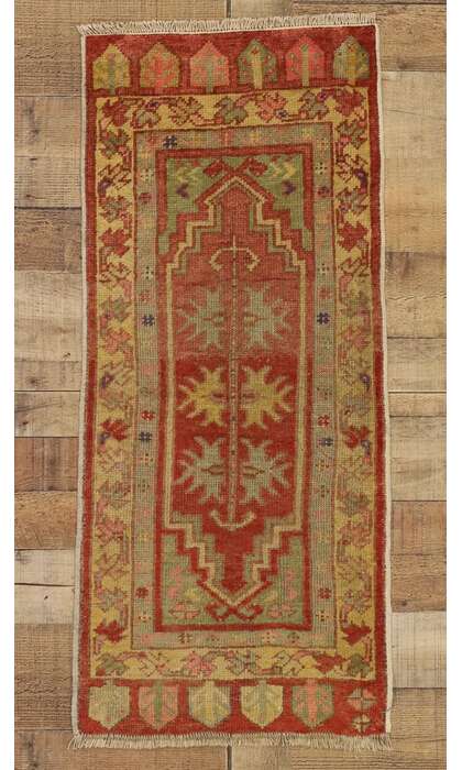 2 x 3 Vintage Turkish Yastik Rug 51493