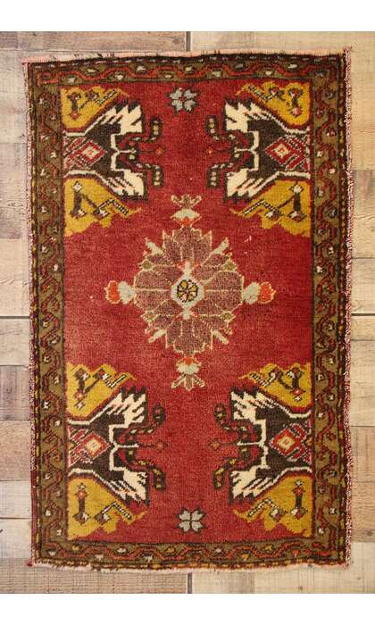 2 x 3 Vintage Turkish Yastik Rug 51815