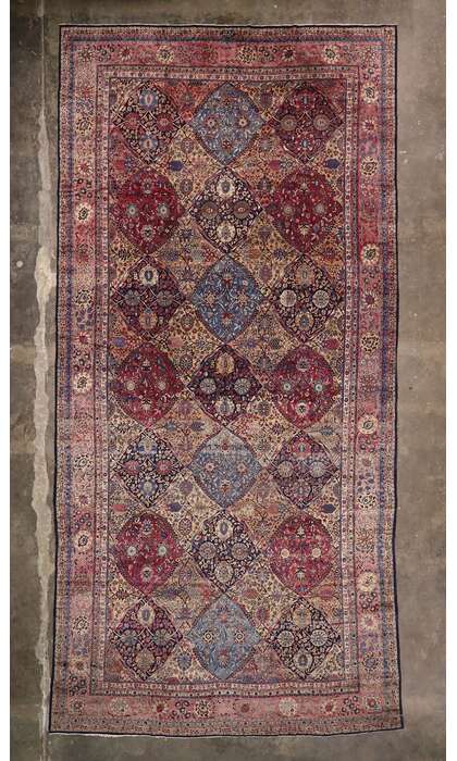 11 x 24 Antique Persian Kerman Rug 76837