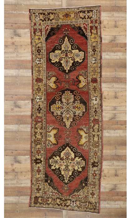 4 x 11 Vintage Turkish Oushak Runner 50167