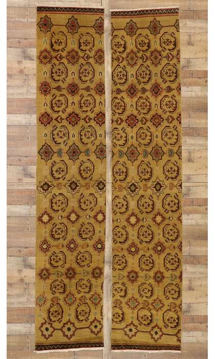 2 x 12 Vintage Turkish Oushak Rug 50464