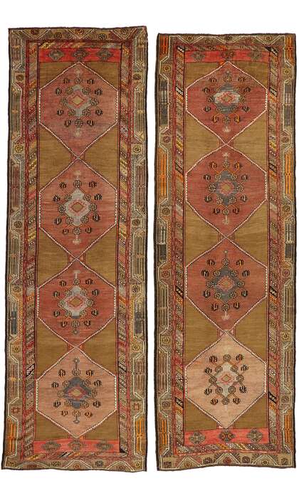 4 x 13 Vintage Turkish Oushak Rug 51051