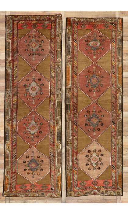 4 x 13 Vintage Turkish Oushak Rug 51051