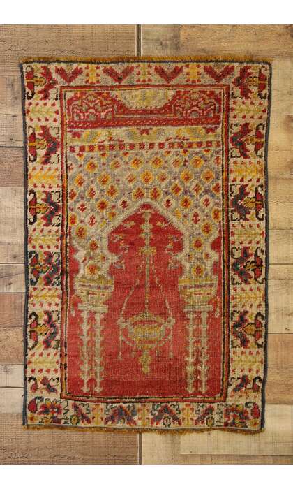 2 x 3 Vintage Turkish Prayer Rug 51059